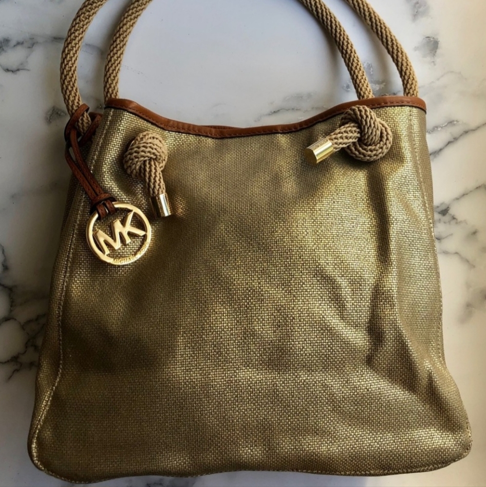 Michael Kors Gold Weave Handbag